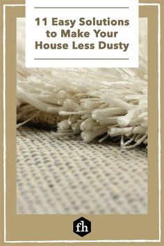 the cover of an article about how to make your house less dusty with text overlay