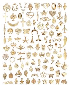 PRICES MAY VARY. Enough Quantity: You will receive 100 pcs jewelry making charms. Various shapes of pendants, such as flowers, wing, crown, butterfly, plane, tree, star, key, moon and so on. Abundant quantity and various styles can meet your different demands. Quality Material: These necklace pendants for jewelry making gold are made of quality metal material, reliable and light to use, without odor, not easy to fade, break or deform for a long service time. The exquisite workmanship will bring Wing Crown, Crown Butterfly, Plane Tree, Making Charms, Pretty Crafts, Tree Star, Wholesale Jewelry Supplies, Permanent Jewelry, Bead Making