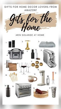 gifts for the home with text overlay