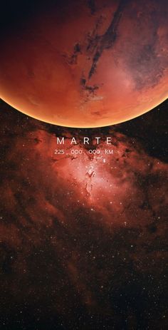 an image of the planets in space with text that reads, martite 3500 - 5009 km