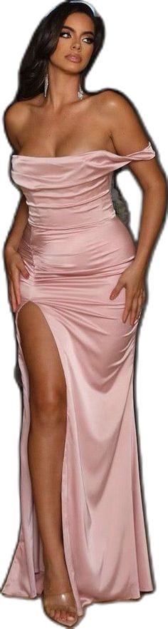 Elegant Maxi Length Ruched Bottoms, Elegant Ruched Maxi Bottoms, Party Bottoms With Side Slits, Fitted Split Bottoms For Formal Occasions, Elegant Ruched Dress With Split, Elegant Ruched Bottoms For Date Night, Elegant Bottoms With Split Hem, Elegant Fitted Bottoms For Prom, Fitted Maxi Length Gala Bottoms