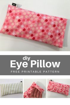 the diy eye pillow is easy to make and it's free printable