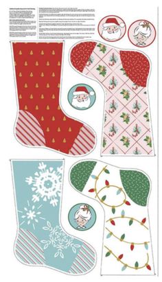 paper cut outs with christmas stocking and stockings