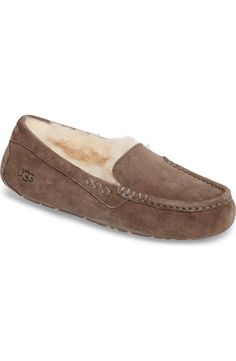 UGG® Ansley Water Resistant Slipper (Women) | Nordstrom Moccasins Slippers, Eva Sole, Outdoor Wear, Womens Slippers, The House, Indoor Outdoor, Slippers, Water Resistant, Loafers