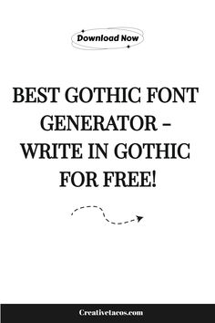 the best gothic font generator - write in gothic for free