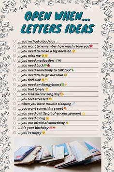 an open letter's idea is shown in this poster