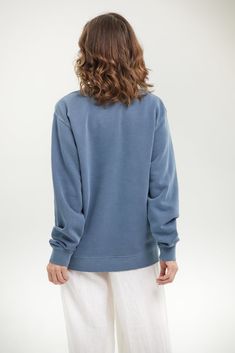 Crewneck Sweatshirt – BECASA Fragrance Gift, Oversized Style, Beach Ready, Linen Shop, Slate Blue, On Vacation, Summer Essentials, Summer Sale, Matching Sets