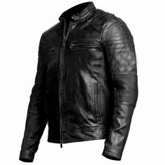 Mens Cafe Racer Biker Vintage Motorcycle Distressed Black Real Leather JacketFeatures External: Premium Quality LeatherMaterial:100% Real leatherPockets: Four front Pockets with two inner pocketsBest stitching and best material Sleeves: Open zipperColor: Black SIZING: Please measure yourself carefully with a measuring tape to avoid any disappointment. These items are NOT pre-made & will be Hand Crafted upon receipt of your order. Please select custom and use Special instructions and provide your Actual Measurements if your size is not listed. Fitted Biker Jacket With Pockets For Outdoor, Moto Leather Jacket With Pockets, Winter Leather Jacket With Pockets For Biker Events, Rugged Fitted Leather Jacket With Pockets, Urban Fitted Leather Jacket With Pockets, Fitted Leather Jacket With Pockets For Outdoor, Winter Biker Jacket With Pockets For Biker Events, Biker Style Leather Jacket With Pockets, Long Sleeve Leather Jacket With Pockets For Urban Adventures