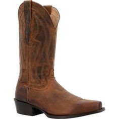 This is the mens 13 Western Derby Brown Durango Santa Fe. This style is full-grain leather, has a corded shaft design and leather lining. It features the Durango X-treme Leather Comfort Footbed, cushion flex insole with a rigid rear foot stabilizer, nylon shank and rolled shank area. The outsole is hand pegged and nailed genuine leather and has a genuine leather welt with single row cotton stitch and features a 3/4 genuine Goodyear welt construction. This style also includes a high-abrasion resistant rubber heel lift, leather stacked heel base, 1  western heel and fashion toe. Step into classic style in the mens 13 Western Derby Brown Durango Santa Fe. Get a pair today! Size: 7.  Color: Multicolor.  Gender: male.  Age Group: adult. Black Western Boots, Brown Western Boots, Wide Shoes, Western Boot, Goodyear Welt, Rubber Heels, Stacked Heel, Western Boots, Full Grain Leather