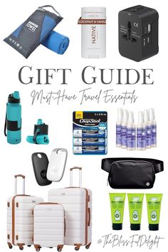 the ultimate gift guide for travel essentials, including toiletries and other personal care items