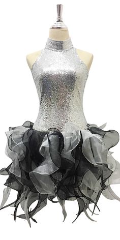 Show Choir, Sequin Short Dress, Sequin Dress Short, Sequin Fabric, Silver Sequin, One Piece Dress, Long Gown, Summer Trends, Ruffle Skirt