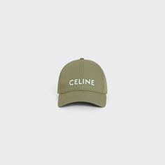 Celine baseball cap in cotton - VERT GRISE | CELINE Cotton Baseball Cap With Logo And Curved Brim, Cotton Curved Brim Hat With Logo Detail, Cotton Hat With Logo And Curved Brim, Cotton Hats With Logo Detail And Curved Brim, Cotton Hats With Logo And Curved Brim, Curved Bill Baseball Cap With Logo, Luxury Baseball Cap With Logo And Curved Brim, Spring Hats With Logo Print And Curved Brim, Luxury Baseball Cap With Embroidered Logo And Visor