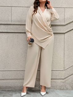 Elegant Plus Size Outfits Classy, Classy Pants Outfits, Plus Size Classy Outfits, 2 Pieces Outfits For Women, Two Piece Outfits Pants Classy, Plus Size Women Outfits, Pant Sets For Women, Two Piece Outfits Pants, Plus Size Outfits Casual