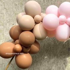 Qualatex Latex Balloon Size Chart Brown And Pink Balloon Garland, Brown And Pink Party Decor, Pink And Brown Decorations, Pink And Brown Balloon Garland, Pink And Brown Balloon Arch, Pink And Brown Birthday Party, Brown And Pink Birthday Theme, Brown And Pink Baby Shower Ideas, Pink And Brown Baby Shower Ideas