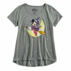 Disney Minnie Mouse Girls Graphic Halloween Tee Short Sleeves size L 14 NEW Witch Graphic, Girls Joggers, Black Graphic Tees, Kids Graphic Tees, Tutus For Girls, Halloween Tees