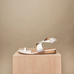 GAIA SANDAL - BHAVA NY Vegan Italian, Wood Heel, Summer Essential, Artisan Craft, White Beige, Last Chance, Shoe Care, Summer Essentials, Summer Shoes