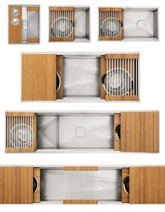 four air conditioners are shown in three different positions, each with its own heater