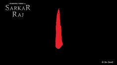 a red tie on a black background with the words sarkar rai written below it