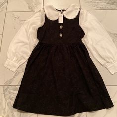 In Perfect Condition! New With Tags! Never Worn! Straight From Japan! Consumer Board, White Dress With Pearls, Seasonal Color Analysis, Pearl Details, Pearl Dress, Black And White Dress, Fancy Pants, Color Analysis, Black N White Dress