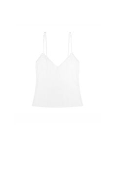 The Long Cami White – Cou Cou Intimates Chic White Low-cut Tops, White Low-cut Bra-friendly Top, White Bra-friendly Low-cut Top, Chic Low-cut Top With Built-in Bra, Bra Friendly White Low-cut Top, Low-cut Fitted Tops With Bra Friendly Design, Fitted Low-cut Tops With Bra-friendly Design, Spring Low-cut Seamless Tops, Spring Seamless Low-cut Tops