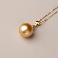 18K Gold Golden South Sea Pearl & Mary Pendant Necklace - House Of Pearls Luxury Yellow Gold Pearl Necklace For Everyday, Luxury Yellow Necklaces With Pearl Pendant, Popular Necklaces, Golden South Sea Pearls, 18k Gold Chain, 18k Gold Necklace, Baroque Pearl Earrings, Gold Pearl Necklace, Gold Pearl Earrings