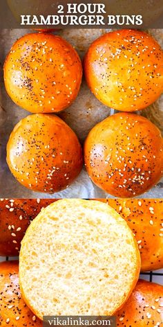 the buns are covered in sesame seeds and sprinkled with seasoning