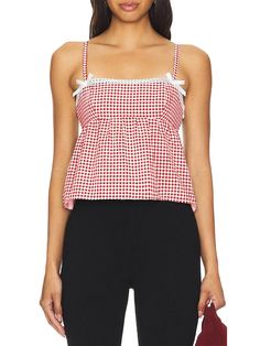 Women Y2K Gingham Tank Top Plaid Spaghetti Strap Peplum Camisole Square Neck Smocked Babydoll Cami Gingham Tank Top, Babydoll Cami, Peplum Designs, Peplum Tank Top, Women Y2k, Lace Tank Top, Black Laces, Cami Tops, Women Crop