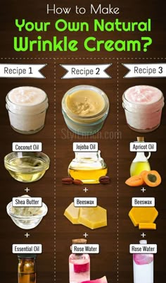 Diy Wrinkle Cream, Diy Wrinkles, Homemade Lotion, Baking Soda Shampoo, Apricot Oil, Wrinkle Cream