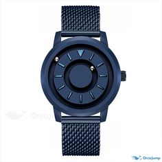 OrcaJump - Stainless Steel Magnetic Levitation Watch - Available in Blue, Silver, and Black with 6 Unique Patterns Blue Casual Watch With Round Dial, Casual Blue Watch Accessories With Round Dial, Casual Blue Watches With Round Dial, Casual Blue Watch With Round Dial, Blue Casual Analog Watch Accessories, Casual Blue Analog Watch Accessories, Casual Blue Watch Accessories With Subdials, Modern Blue Digital Watch With Round Dial, Blue Analog Watch Accessories As Gift