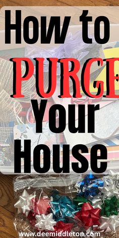 the words how to purify your house in red and black on top of an image