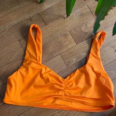 Brand New Without Tags! Such A Soft And Smooth Material. Great Bright Orange Color. Fitted Orange Nylon Swimwear, Orange Summer Swimwear With Built-in Bra, Orange Tie-side Bottom Swimwear, Orange Triangle Top Swimwear, Bra Friendly, Orange Triangle Top Swimwear With Built-in Bra, Frankies Bikinis, Orange Top, Bright Orange, Color Orange