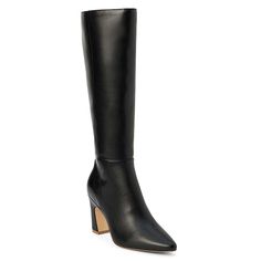 Coconuts By Matisse Willow Knee-High Boot A vegan pointed toe knee high boot that is perfect for any outfit.       Black, natural, brown      5.5-11M     Side zip     Pointed toe     Sculpted heel     Faux suede     Manmade sole     Approx. 3" heel height     Approx. .0625" platform height     Approx. 15.5" shaft height     Approx. 14.5" topline circumference     Textline lining     Padded insole Fall Wide Calf Pointed Toe Knee-high Boots, Fitted Knee-high Boots With Stacked Heel And Almond Toe, Fitted Knee-high Boots With Snip Toe For Work, Chic Fitted Snip Toe Knee-high Boots, Wide Calf Knee-high Boots With Snip Toe For Work, Chic Fitted Knee-high Boots With Snip Toe, Sleek Tall Heeled Boots For Fall, Chic Snip Toe Knee-high Boots For Fall, Medium Width Snip Toe Knee-high Boots For Work