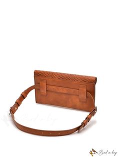 BirdinBag - Adjustable Strap PU Geometric Belt Bag - Stylish and Practical Rectangular Brown Belt Bag For Travel, Versatile Brown Rectangular Clutch, Rectangular Travel Belt Bag, Rectangular Belt Bag For Travel, Versatile Satchel Belt Bag For Daily Use, Rectangular Daily Use Belt Bag For Phone, Modern Rectangular Pouch With Adjustable Strap, Rectangular Mobile Phone Belt Bag For Daily Use, Everyday Square Clutch With Detachable Strap