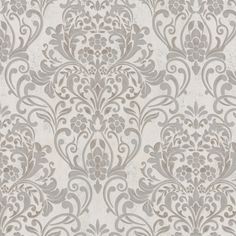 Add a touch of Old World grandeur to your walls with this elegant damask wallpaper. The large-scale design features leafy and floral accents, its embossed details finished in warm champagne-gold metallics against a creamy, plaster-like backdrop. Anders is an unpasted, vinyl on non woven wallpaper. Advantage Passport 57.5-sq ft Off-white Vinyl Textured Damask 3D Unpasted Wallpaper | 4041-32603 Gold Damask Wallpaper, Zig Zag Wallpaper, Damask Patterns, Nautical Wallpaper, Brewster Wallcovering, Antique Wallpaper, Wallpaper Book, Wallpaper For Sale, Embossed Wallpaper