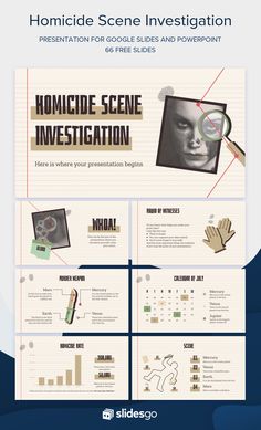 Homicide Scene Investigation Vintage Powerpoint, Free Google Slides Templates, Notebook Illustration, Google Slide Templates, Cute Powerpoint Templates, Ppt Template Design, Presentation Slides Design, Powerpoint Slide Designs, Presentation Design Layout