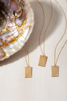 Goldie Necklace – Set & Stones Gold Rectangular Hand Stamped Jewelry, Rectangular Hand Stamped Gold Jewelry, Everyday Hand Stamped Rectangular Necklace, Everyday Rectangular Hand Stamped Necklace, Customizable Rectangular Pendant Jewelry For Everyday, Everyday Rectangular Engraved Bar Necklace, Minimalist Rectangular Laser Engraved Necklace, Minimalist Laser Engraved Rectangular Necklace, Phone Items