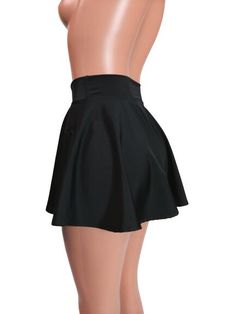 Black Skater Skirt, Circle Skirt Soft Flowing Spandex Fabric Comes in 10,12, 13 ,15,17, and 19 Lengths Clubwear, Rave Wear - Etsy Stretch Mini Skirt With Built-in Shorts For Night Out, Fitted Flared Tennis Skirt With Built-in Shorts, Fitted Mini Skirt With Built-in Shorts, Fitted Mini Skirt With Elastic Waistband For Night Out, Stretch Lined Skort, Solid Stretch Flared Skirt, Fitted High Waist Lined Skort, High Waist Stretch Lined Swim Skirt, Casual Party Skort In Elastane