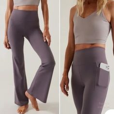 Athleta Salutation Stash Flare Pants Grey Flare Bottoms. Fall 2022 Collection. Wrinkled From Storage But Otherwise In Like New Condition Color: Dusk Violet Retail: $119 Purple High Stretch Yoga Pants For Gym, High Stretch Purple Yoga Pants For Gym, Purple Full-length Yoga Pants, Full Length Purple Yoga Pants, High Stretch Purple Workout Bottoms, Purple High Stretch Yoga Pants For Loungewear, Purple High-stretch Workout Pants, Purple Stretch Sporty Yoga Pants, Purple Stretch Yoga Pants For Training