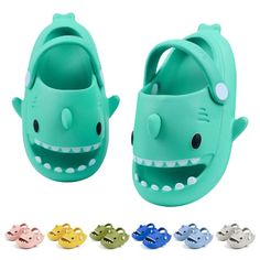 Free Returns ✓ Free Shipping✓. Kids Shark Cloud Slides| Toddler Boys Girls Shower Slippers | Baby Cute Cartoon Fish Clogs | Beach Pool Home Sandals | Quick Dry Non-Slip- Kids Flat Sandals at SHEIN. Fish Flip Flops, Cute Cartoon Fish, Home Sandals, Shower Sandals, Cloud Slides, Shower Slippers, Flip Flops Beach, Pool Home, Cartoon Fish