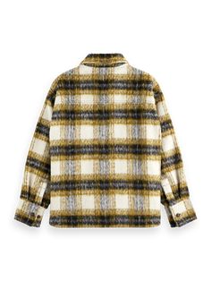 Meet your new favorite go-to, the Brushed Check Wool Shirt Jacket. Ideal for layering or wearing on its own, it's the perfect blend of shirt meets jacket, making everyday styling a breeze. 50% Polyester, 30% Wool, 10% Other, 10% Acrylic 100% Cotton Special - Dry-Clean Only Imported Trendy Fall Outerwear For Casual Gatherings, Oversized Fall Shirt For Layering, Oversized Shirt For Fall Layering, Oversized Shirt For Layering In Fall, Trendy Fall Shirt With Lapel Collar, Casual Button-up Shacket For Layering, Casual Spring Shacket For Layering, Collared Shirt For Layering In Fall, Casual Winter Shacket For Layering