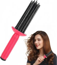 PRICES MAY VARY. [High-quality Resin Material]--Introducing the Neuvikter Adjustable Air Rolling Volume Comb Hair Fluffy Styling Curler - your go-to hair curling tool! Made of eco-friendly resin, this hair roller is gentle on your hair and scalp, making it safe for daily use. [Scientific and Rational Design]--Its unique design allows for long-term use and ensures that the inner teeth are slightly longer than the outer ones, making it easy to insert into your hair without causing any tangles or d Hair Curling Tool, Black Hair Salon, Red Black Hair, Hair Curling Tools, Curly Hair Brush, Hair Roller, Curling Brush, Hair Curling, Point Design