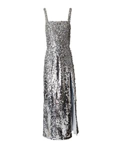 Embroidered Spaghetti Strap Sequin Midi Dress | Over The Moon Midi Sequin Dress, Carolina Herrera Gown, Dressy Hats, Carolina Herrera Dresses, Wes Gordon, Dreamy Gowns, Jackie Onassis, Fashion Figure, Vogue Dress