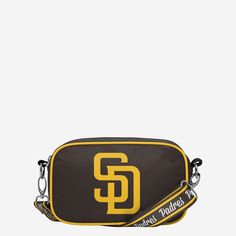 San Diego Padres Team Logo Crossbody Bag FOCO - FOCO.com Sporty Rectangular Bag With Logo, Black School Spirit Bag For College, Sporty Crossbody Shoulder Bag For Sports Events, Sporty Rectangular Game Day Bag, Sporty Bags For Football Season, Sporty Rectangular Shoulder Bag For Sports Events, Sporty Everyday Shoulder Bag With Logo, Sporty Letter Print Sports Bag, Sporty Letter Print Bags For Sports