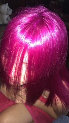 Bright hair colourdone by mebright colourneon pink hairpunk hairgrunge Bright Pink Hair, Dyed Hair Inspiration, Hair Dye Ideas, Pretty Hair Color, Bright Hair, Alternative Hair