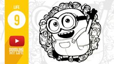 the despicable minion coloring book is available for kids to color and learn