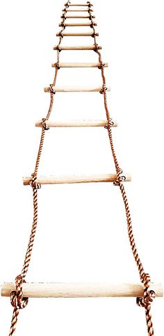 PRICES MAY VARY. ✅ We are US company that pay taxes in the USA DURABLE AND RELIABLE: This 16 ft climbing Rope Ladder for Adults & kids is a great exercise for children with strong ropes to guarantee optimal safety and balance. Made of sturdy wood and nylon rope, wear-resistant, not easy to break. EASY TO USE: Easily assembled. Safe material. Hanging Ladders wooden bars are attached to the rope with a knot, so bars will stay in place when your kid climbs! Complete with 2 metal carabiners for atta Tree House Accessories, Tree Climbing Rope, Hanging Ladder, Kids Obstacle Course, Kids Climbing, Tree Climbing, Popsicle Crafts, Indoor Swing, Rope Ladder