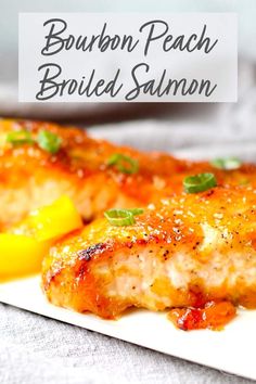 Peach Salmon Recipe, Meat Buffet, Moist Salmon, Friday Meals, Barramundi Recipes, Fried Seafood, Salmon Recipes Baked Healthy, Salmon Glaze Recipes, Seafood Feast