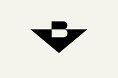 a black and white logo with the letter b in it's center, on a light gray background