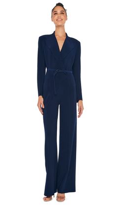 DB STRAIGHT LEG JUMPSUIT – True Navy – Norma Kamali