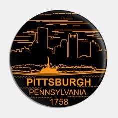 the pittsburgh pennsylvania badge on a black background